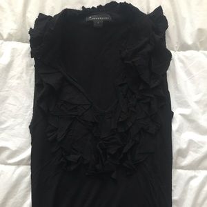 Women’s Small Black Ruffled Blouse